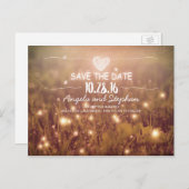 schwindelerregende Nachtlichter Save the Date rot Ankündigungspostkarte (Vorne/Hinten)