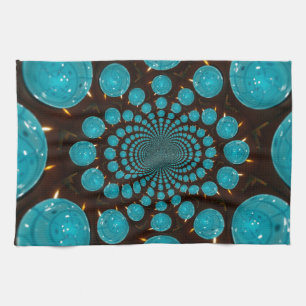 Schwindelerregendes Schauspiel aus Cyanlichtern Ka Geschirrtuch