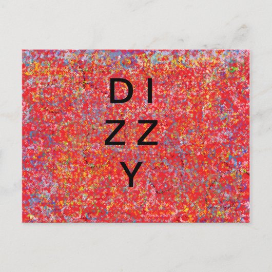 Schwindelig Postkarte (Vorderseite)