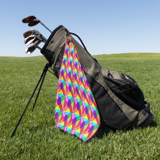 Schwindelige, große Farbkunst für eine Explosion Golfhandtuch (Gras)