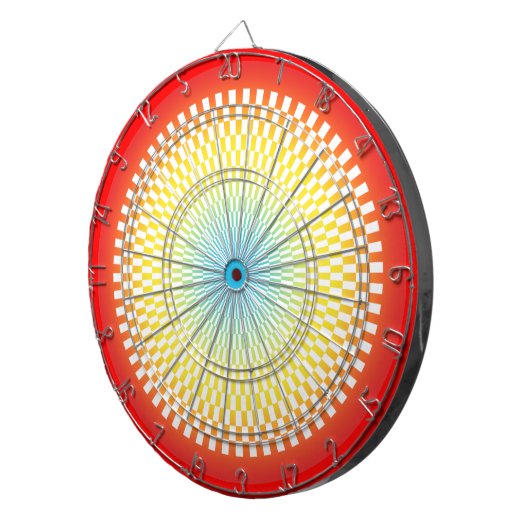 schwindeliger Regenbogen Dartscheibe (Vorderseite rechts)