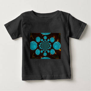 Schwindelnde Anzeige von Cyan Lights Kaleidoskop A Baby T-shirt