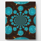 Schwindelnde Anzeige von Cyan Lights Kaleidoskop A Fotoplatte (Vorderseite)