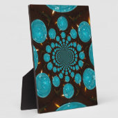 Schwindelnde Anzeige von Cyan Lights Kaleidoskop A Fotoplatte (Seite)