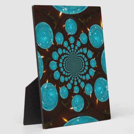 Schwindelnde Anzeige von Cyan Lights Kaleidoskop A Fotoplatte (Seite)