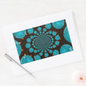 Schwindelnde Anzeige von Cyan Lights Kaleidoskop A Rechteckiger Aufkleber (Umschlag)