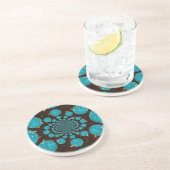 Schwindelnde Anzeige von Cyan Lights Kaleidoskop A Untersetzer (Seite)