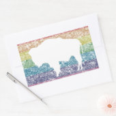 schwindender Regenbogen Rechteckiger Aufkleber (Umschlag)