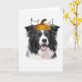 Schwindlige Dogz~Border Collie-Anmerkung Karte (Gelbe Blume)