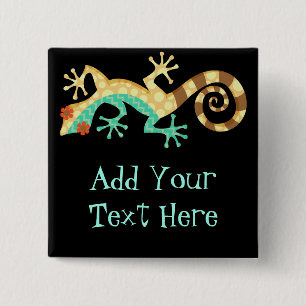 Schwindlige Eidechse - kundenspezifischer Button