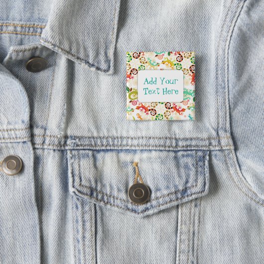 Schwindlige Eidechsen - kundenspezifischer Button (Beispiel)