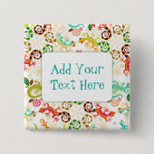 Schwindlige Eidechsen - kundenspezifischer Button (Vorderseite)