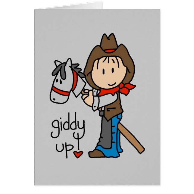 Schwindlige hohe Cowboy-T-Shirts und Geschenke (Vorne)