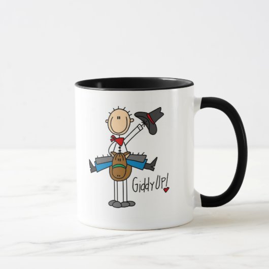 Schwindlige hohe Cowboyt-shirts und -geschenke Tasse (Rechts)