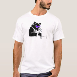Schwindlige Trompete-Katze T-Shirt