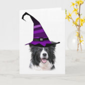 Schwindliger Dogz~Border Collie Karte (Gelbe Blume)