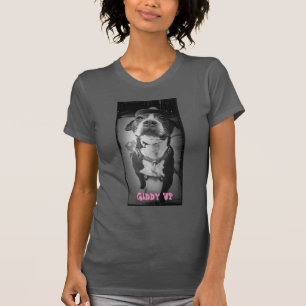 Schwindliger hoher Damen-Grau-T - Shirt