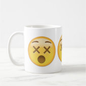 Schwindliges Gesicht Emoji Kaffeetasse (Links)