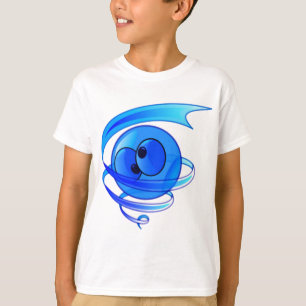 Schwindliges Luft-Wind-Cartoon-Gesicht T-Shirt