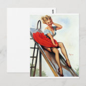 Schwing Pin Up Postkarte (Vorne/Hinten)