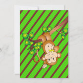 Schwingaffe-Babyparty-Einladungen Einladung (Rückseite)