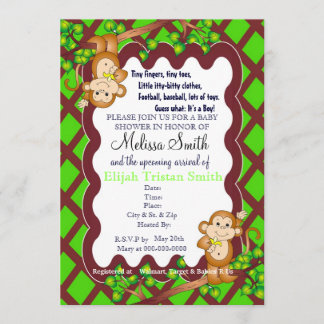 Schwingaffe-Babyparty-Einladungen Einladung