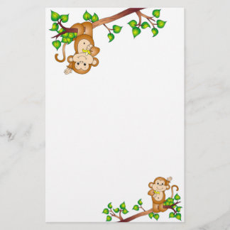 Schwingaffe-Briefpapier Briefpapier
