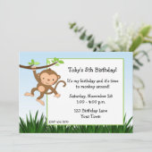 Schwingaffe-Einladung Einladung (Stehend Vorderseite)