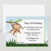 Schwingaffe-Einladung Einladung (Vorne/Hinten)