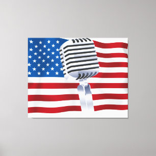 Schwinge wenn dein Singing USA Leinwanddruck