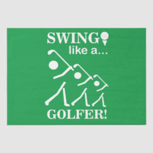 Schwinge wie ein Golfer Golf Seidenpapier