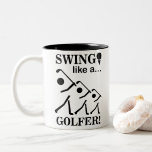 Schwinge wie ein Golfer Golf Zweifarbige Tasse