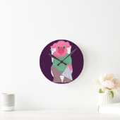 Schwingen an der Toilettenuhr Runde Wanduhr (Zuhause)