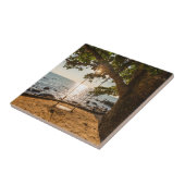 Schwingen auf dem Strand am Sonnenuntergang Fliese (Seite)