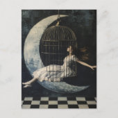 Schwingen in einem Vogelkäfig Postkarte (Vorderseite)