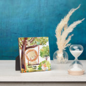 Schwingen Löwe, Fox, Sonne und Vögel Weiße Natur Fotoplatte (InSitu)