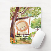 Schwingen Löwe, Fox, Sonne und Vögel Weiße Natur Mousepad (Mit Mouse)