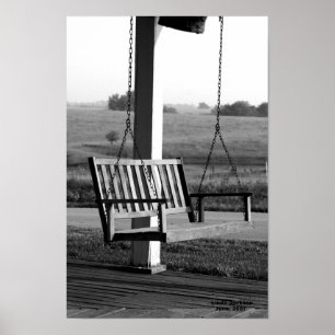 Schwingen, schwarz und weiß poster