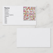 Schwingen-Set-Wunderliches geometrisches Visitenkarte (Vorne/Hinten)