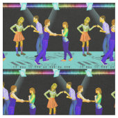 Schwingen-Tanzen-Paare mit Scheinwerfern 3" Sq. Stoff (Nahaufnahme)