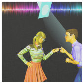 Schwingen-Tanzen-Paare mit Scheinwerfern 9" Sq. Stoff (Nahaufnahme)