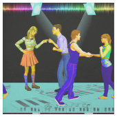 Schwingen-Tanzen-Paare mit Scheinwerfern 9" Sq. Stoff (Muster)