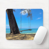 Schwingen u. Baum auf dem Sand Mousepad (Mit Mouse)