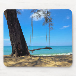 Schwingen u. Baum auf dem Sand Mousepad