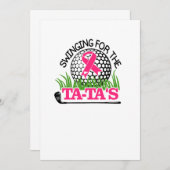 Schwingen um das Brustkrebsbewusstsein der Tata Save The Date (Vorne/Hinten)