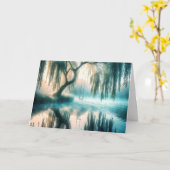 Schwingen von einem Baum zum Beileid Karte (Gelbe Blume)