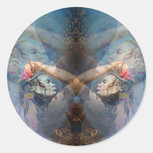 Schwingen von gefederten Signalleuchten Runder Aufkleber (Vorderseite)