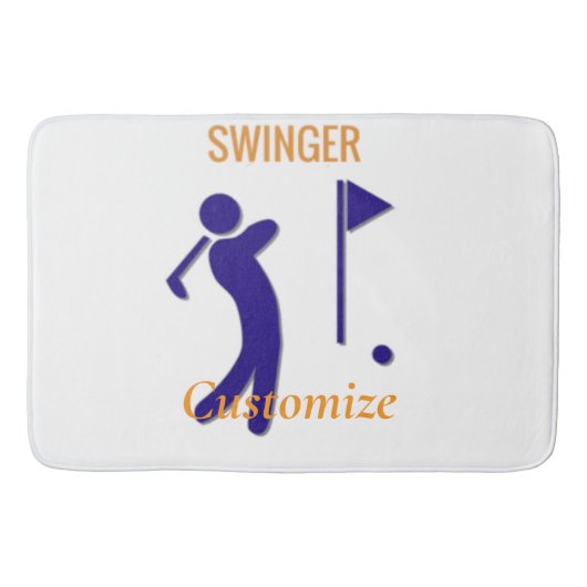 Schwingen von Golfer Thunder_Thunder_Cove Badematte (Vorderseite)