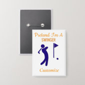 Schwingen von Golfer Thunder_Thunder_Cove Button (Vorderseite/Rückseite)