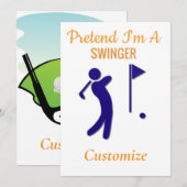 Schwingen von Golfer Thunder_Thunder_Cove Einladung (Vorne/Hinten)